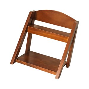 Magideal - Soporte De Exhibición De Madera Soporte De Estante De Madera Libros De Cocina Elevadores Rústicos Exhibición De Granja Soporte De Pastel De Madera Con
