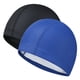 thumbnail image 1 of Gorro de natación de 2 piezas Gorro de natación con protección para los oídos Gorro de natación de PU con pelo de mayordomo Gorro de natación de entrenamiento para adultos, 1 of 6