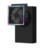 Ventilador De Enfriamiento Aaronmei Para Xbox Series S Rgb 7 Modos 2 Puertos Usb Negro