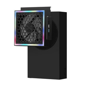 Ventilador De Enfriamiento Aaronmei Para Xbox Series S Rgb 7 Modos 2 Puertos Usb Negro
