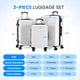 thumbnail image 2 of Luggage Simple Deluxe Carry On de 20 pulgadas con ruedas giratorias, color blanco, 2 of 7