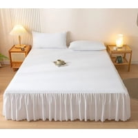 Aladdins Shop - Faldon Para Cama 1,5 Plaza Color Blanco