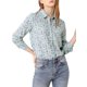 thumbnail image 5 of INSPIRE CHIC Camisa de Mujer con Botones, Estampado Floral Pequeño, Manga Larga, Cuello en Punta, Top de Oficina, Talla L, Azul, 5 of 8