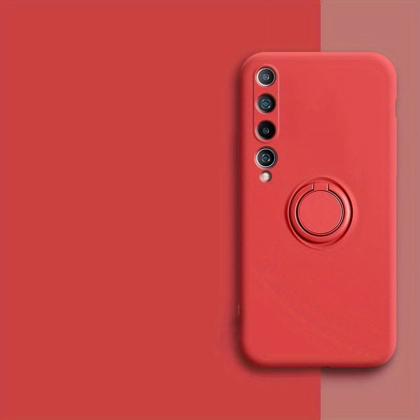 Suitable For Xiaomi 10 Phone Case Integrated Bracket Car Magnetic Suction Xiaomi 10 Pro Protective Cover Anti-fall Full Package Edge Liquid Pure Color Simple Stylish Trend MIUI Stand Bracket