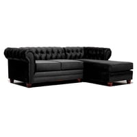 Barra Desing - Sofá Seccional Design Chesterfield Derecho 3 Cuerpos Felpa