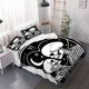 thumbnail image 1 of 3pcs Gothic Lovers VI Duvet Cover Set - Skull Bat Wing Design All-Season Soft Bedding with Zipper Closure, 1 of 1
