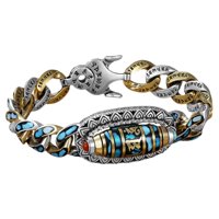 Magideal - Pulsera Mantra De Seis Caracteres, Pulsera Feng Shui, Brazalete De Buena , Joyería, Pulsera De Cuentas Giratorias Para Mujeres Y Hombres, Regalo 20 Centímetros