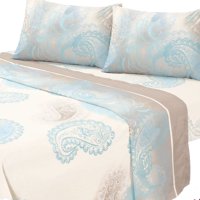 Mallorca - Juego De Sábanas T144 1 Plaza Vilafranca Turquesa