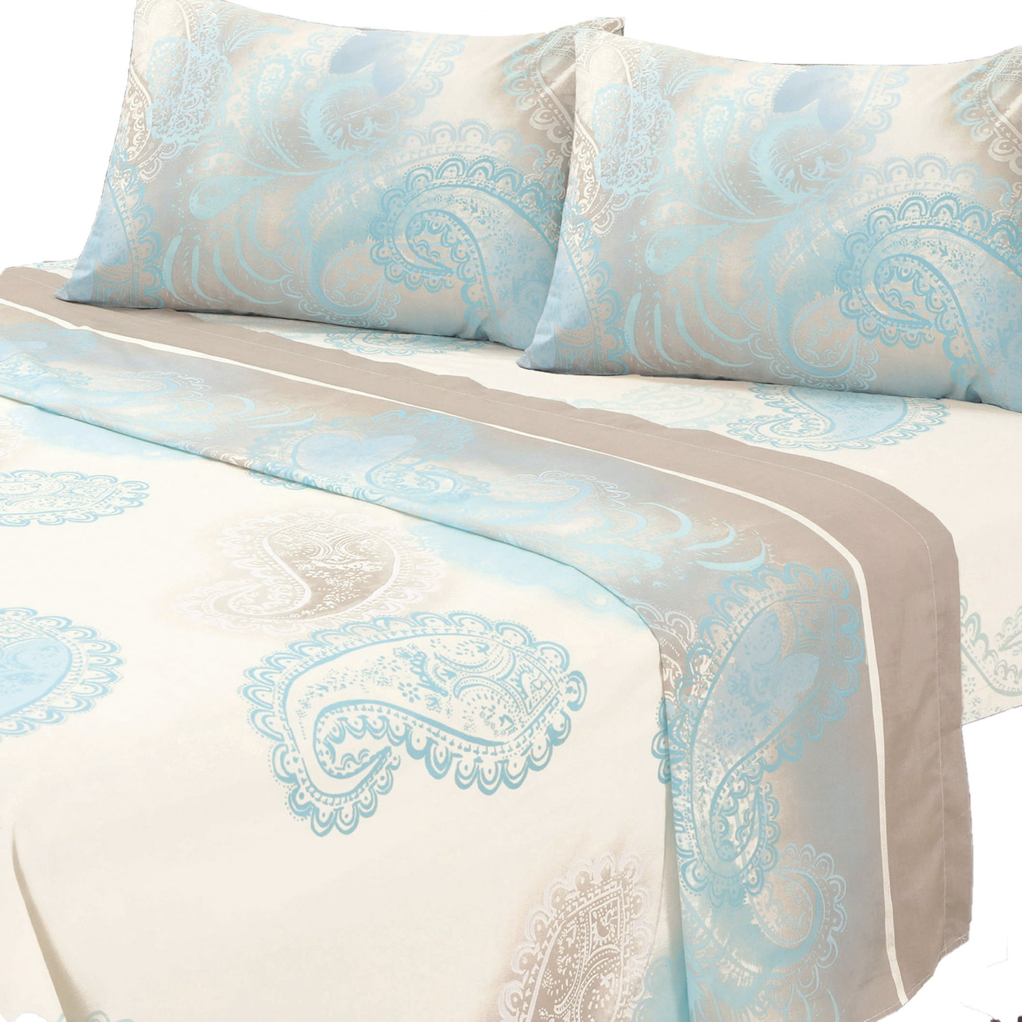 Mallorca - Juego De Sábanas T144 2 Plazas Vilafranca Turquesa