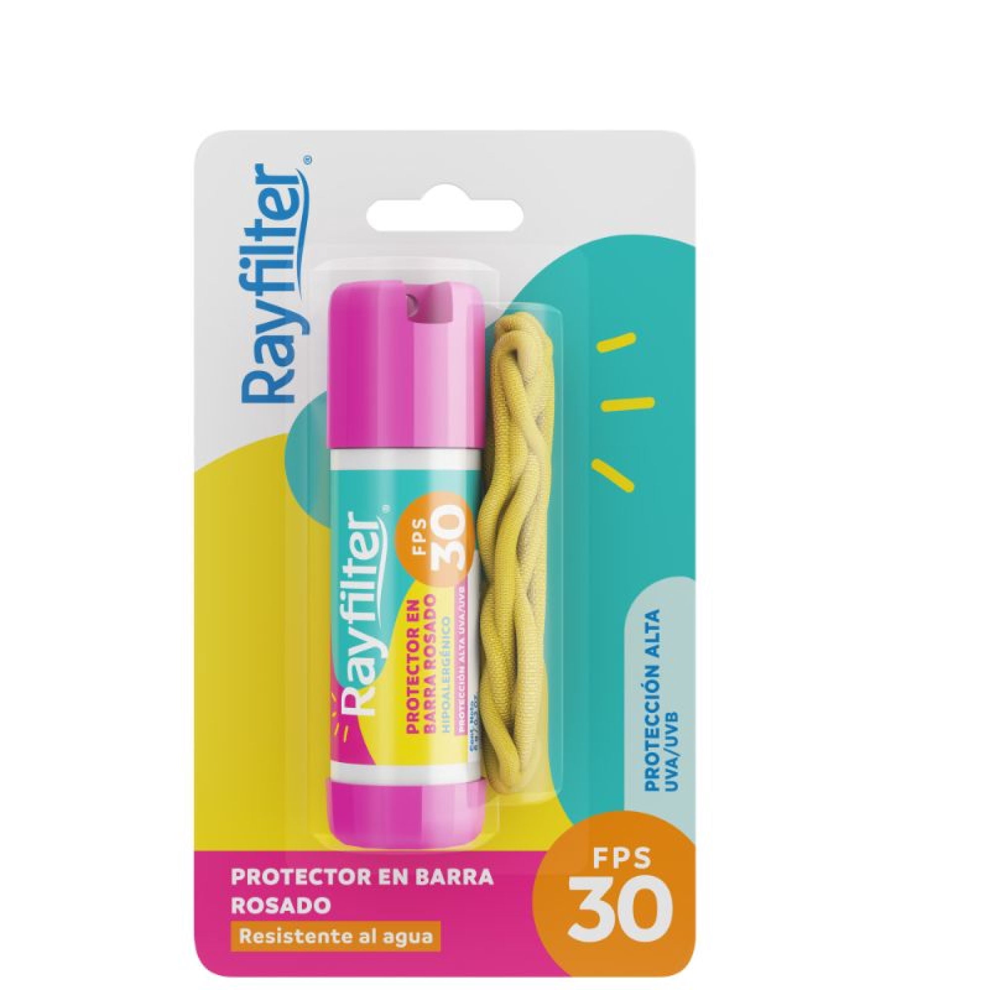 Protector Solar Rayfilter En Barra Rosado Fps30