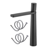 Magideal - Grifo De Baño Grifo Para Recipiente De Lavabo Grifo De Agua Con Núcleo De Cerámica Moderno Control De Frío Y Calor De Una Sola Manija Para Fregadero D Gris Largo