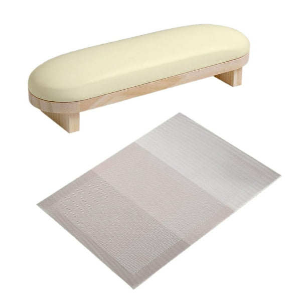 Reposabrazos para Uñas, Soporte para Manos para Uñas, Cojín para Manos para Manicura, Soporte para Manos para Uñas Acrílicas, Uso Comercial, Salón, Su beige