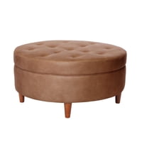 Latam Home - Pouf Paris Cuero Kentucky Tabaco