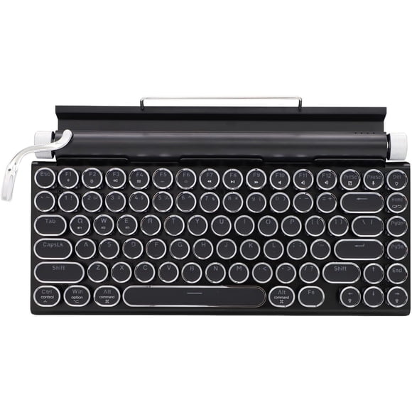 Teclado mecánico para aventureros, estilo máquina de escribir, LED, 83 teclas