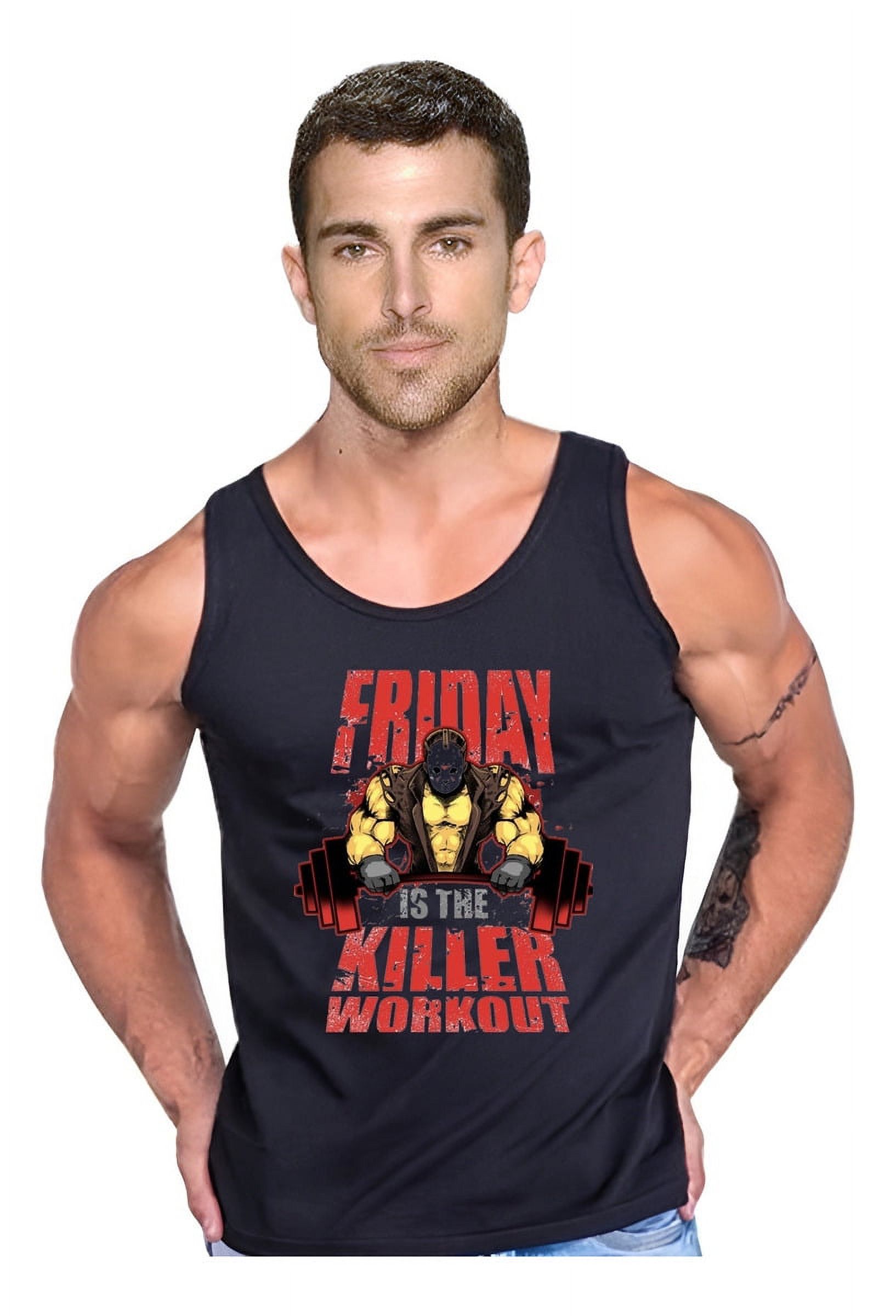 Persodesign - Polera Friday Killer Musculosa Tank Gym Pesas Crossfit Talla M Negro Hombre
