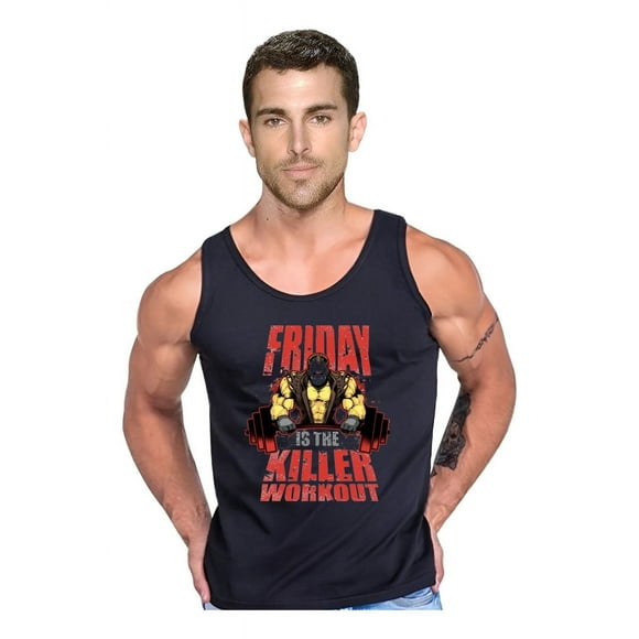 Polera Friday Killer Musculosa Tank Gym Pesas Crossfit Talla M Negro Hombre