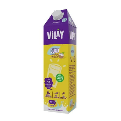 Bebida Vegetal Sin Azúcar Coco 1 L Vilay