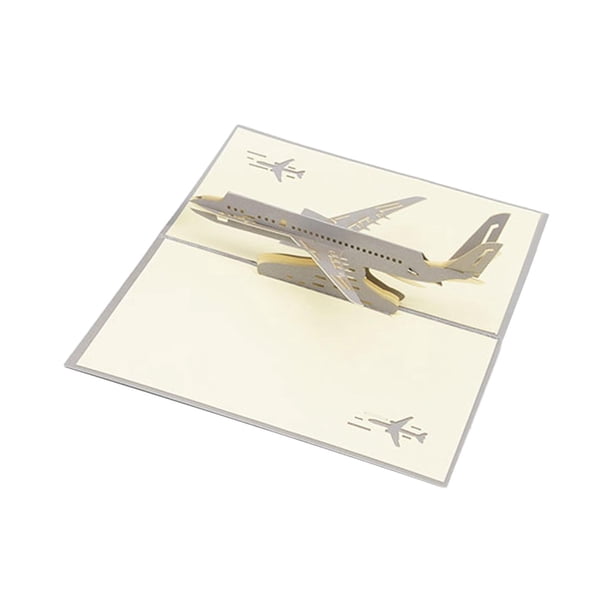 Tarjeta de Felicitación Navideña, Tarjetas Del Día de San Valentín para Niños, Mejores Deseos, Tarjeta de Avión para Aniversario, Fiesta, Fe , Gris
