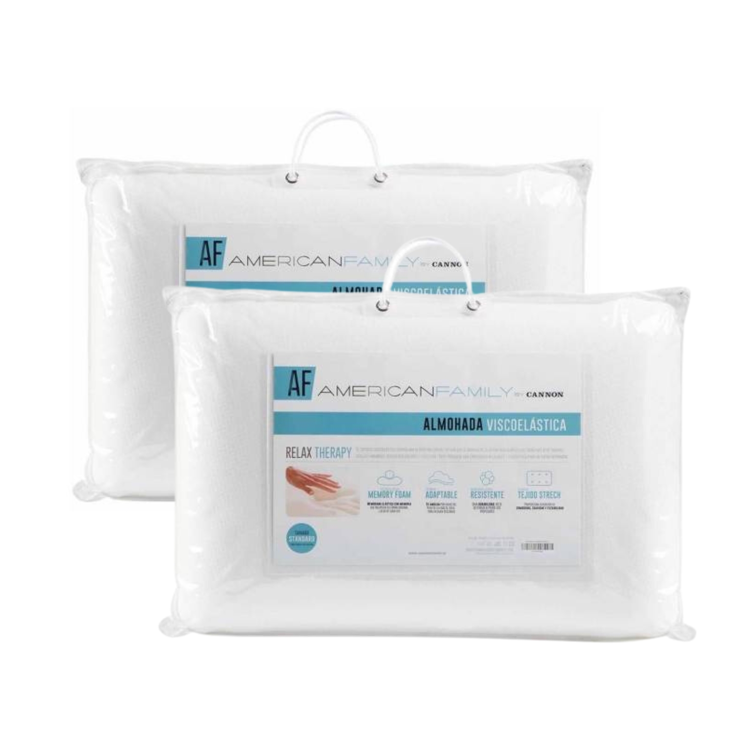 Importclick - Pack 2 Almohadas Viscoelastica Memory Cannon 40X60 Cm