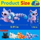 thumbnail image 4 of Juguete Antiestrés Gato Articulado Impreso En 3d Azul Violeta, 4 of 9