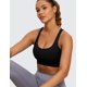 thumbnail image 4 of Sujetador deportivo CRZ YOGA con tiras largas para mujer, negro, mediano, 4 of 7