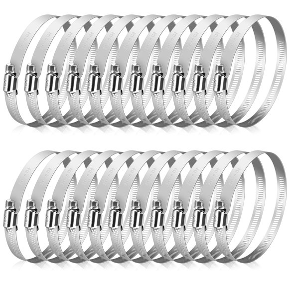 Abrazadera de manguera Twdrer 304 de acero inoxidable 91 mm a 114 mm (paquete de 12)