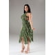 thumbnail image 3 of Vestido Con Cuello Halter Volantes Cordones Y Espalda Abierta Con Abertura Frontal Verde (para Mujer), 3 of 4