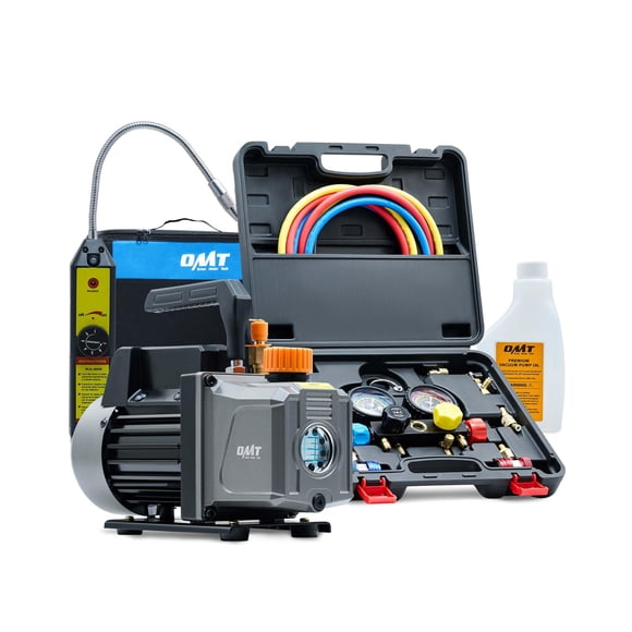 Kit de bomba de vacío AC Orion Motor Tech 1/3 hp 4 CFM con manómetro