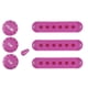 thumbnail image 2 of Juego De Puntas De Interruptor De Perillas Y Cubierta De Pastilla De Guitarra Rosa Oscuro, 2 of 5