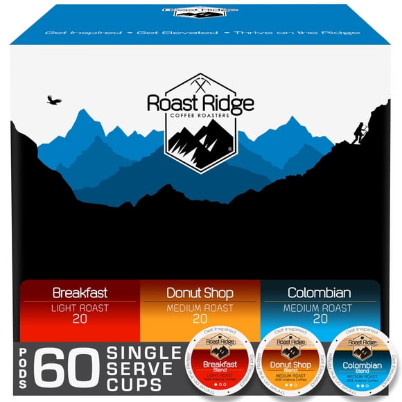 Cápsulas de café Roast Ridge para cafeteras Keurig K-Cup, 60 unidades