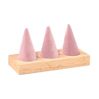 Ioensy - Soporte Para Anillos En Forma De Cono, Soporte Para Anillos De Madera Para Ferias Artesanales, Encimera, Boda, 3