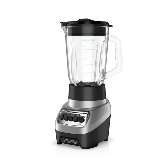 Licuadora BLACK+DECKER PowerCrush 700W, tarro de cristal de 1,4 litros, 4 velocidades