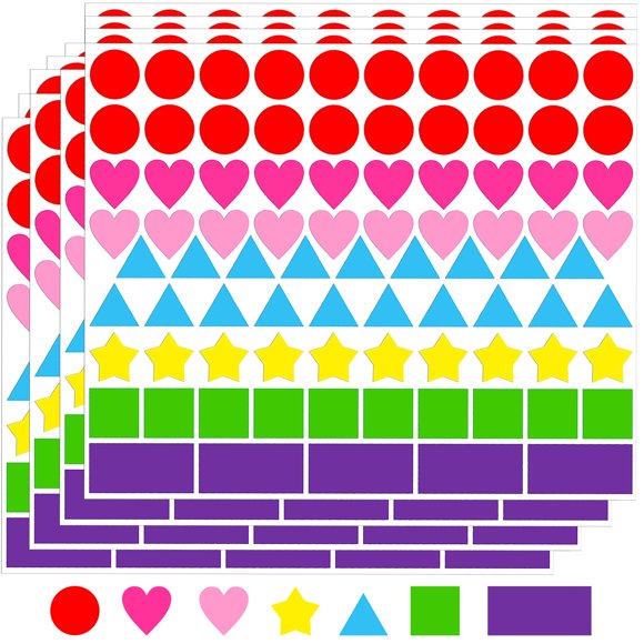 Pegatinas YSHIHE 2016 unidades 7 colores 6 formas