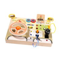 Magideal - Tablero De Actividades Con Led Montessori, Juguetes De Viaje Para Bebés, Material Didáctico, Educación Temprana, Juguete Sensorial De Madera, Juguete Volante