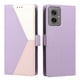 thumbnail image 4 of Cartera Plegable para Motorola Moto G55, PU Tricolor con Ranuras, Morado, 4 of 6