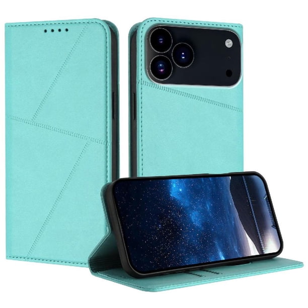 Funda Cartera Magnética para iPhone 17 Pro Protección Antichoque con Ranuras Verde