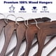 thumbnail image 4 of Perchas para ropa de madera maciza Amber Home de madera maciza, paquete de 20, 4 of 7