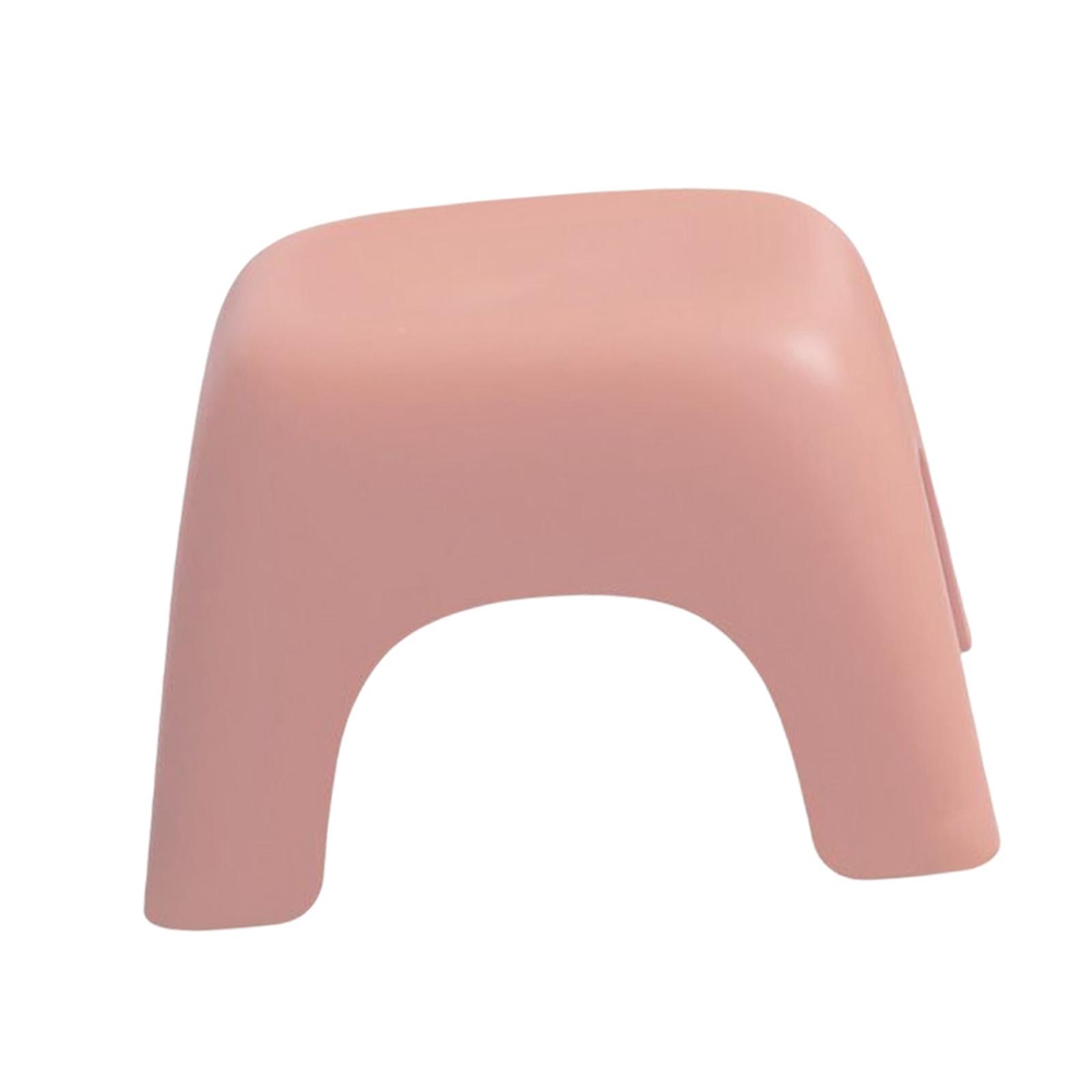 Magideal - Taburete Sencillo, Redondo Y Cómodo Para El Hogar, Decoración, Silla Portátil Ligera Para Niños Para Muebles De Interior , Rosado