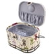thumbnail image 2 of Cesta de costura Dritz ovalada grande con mango de metal con estampado vintage, 2 of 4