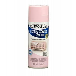 Rust Oleum - Pintura En Aerosol Ultra Cover 2X 340Grs Rosa Claro Brillante