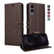 thumbnail image 2 of Premium Wallet Case for Samsung Galaxy S25 Edge with Card Slots & Kickstand, Flip Cover Brown, 2 of 6