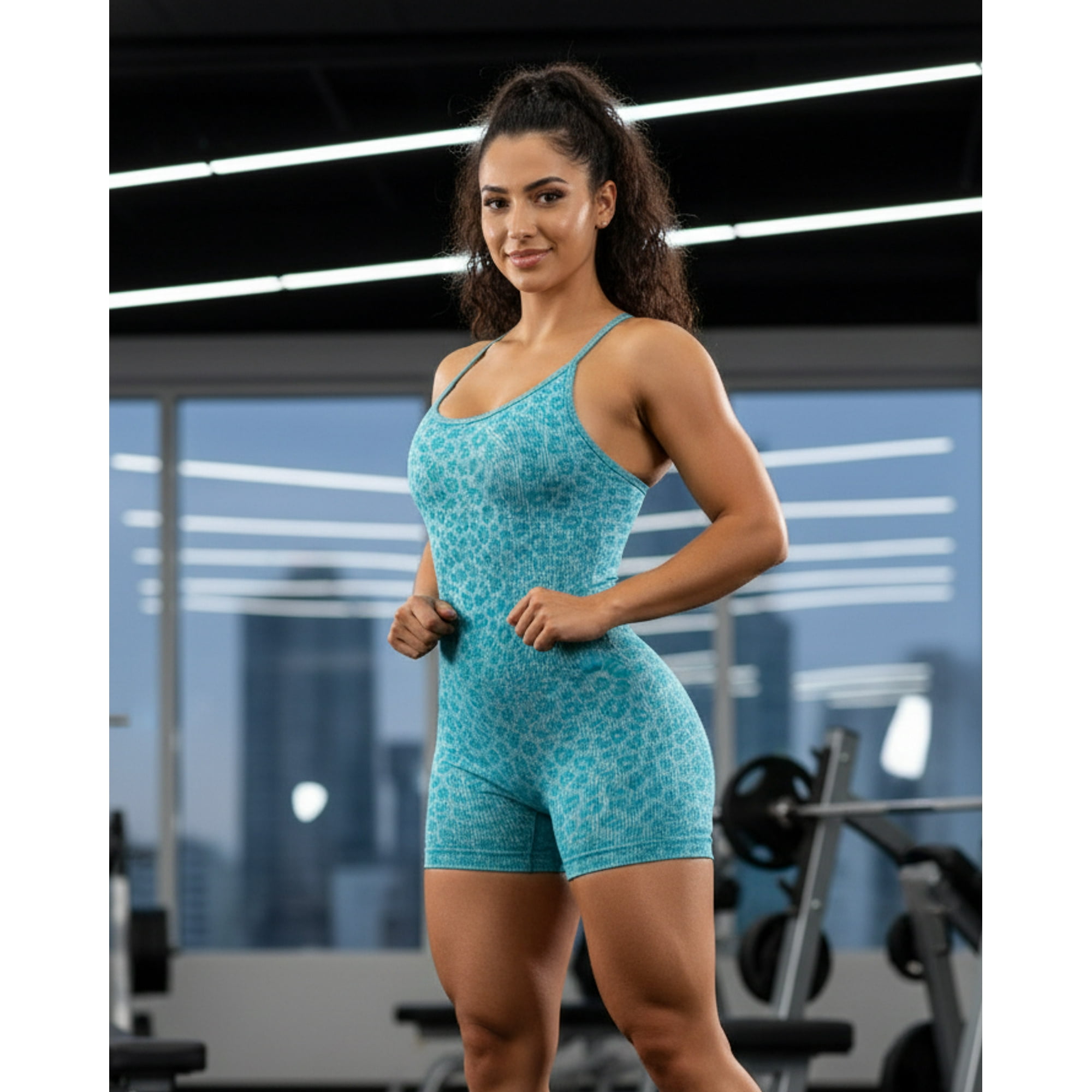 Flix - Enterito Deportivo Mujer Estampado Animal Print Levanta Cola