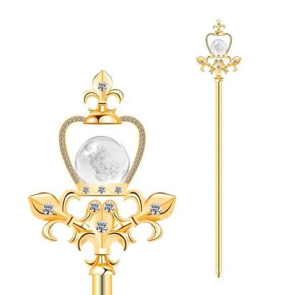 Cetro HAIQILIN de Cristal Dorado 43 cm 228 g