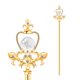 thumbnail image 1 of Cetro HAIQILIN de Cristal Dorado 43 cm 228 g, 1 of 7