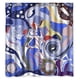 thumbnail image 1 of Cortina de ducha con diseño de arte oceánico, juego de cortinas de baño con ganchos, tamaño 66 x 72 pulgadas, 1 of 3