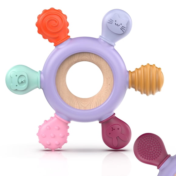 Teething Toys Akolik, anillo de dentición de silicona para bebés