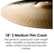 thumbnail image 3 of Crash Cymbal Zildjian Avedis Zildjian Company, 18 S, tamaño mediano, delgado, 18 cm, 3 of 7