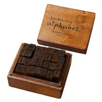 Bothyi - Juego De Sellos De Goma Y Madera De 28 Piezas Para Hacer Tarjetas Artesanales En Minúscula Cursiva
