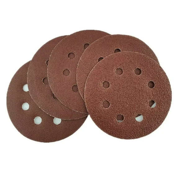 5 Disco Lija Para Pulir 115mm Velcro Grano Variado Toolmak
