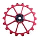 thumbnail image 2 of Bicicleta Desviador Trasero Polea MTB Rodamiento De Cerámica Rueda Jockey Rojo, 2 of 5